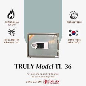 Két Sắt Chống Cháy Gia Đình TRULY TL-36 Chống Cháy, Chống Trộm Công Nghệ Hàn Quốc 55kg Bảo Hành 5 Năm - Hàng Chính Hãng 