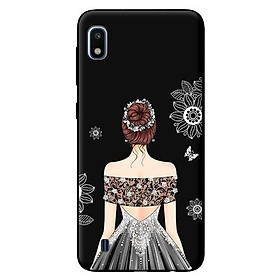 Ốp in cho Samsung Galaxy A10 mẫu Cô Gái Váy Xám - Hàng chính hãng