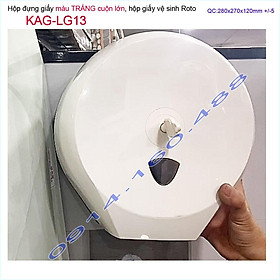 Mua Hộp đựng giấy cuộn lớn KAG-LG13 màu trắng  hộp giấy vệ sinh Roto nhựa trắng tinh sử dụng tốt không lo gỉ séc