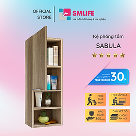 Tủ phòng tắm gỗ hiện đại SMLIFE Sabula  | Gỗ MDF dày 17mm chống ẩm | D30xR25xC80cm