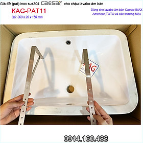 Mua Pát đỡ lavabo âm bàn KAG-PAT11  kệ inox chậu lắp dưới mặt đá thích hợp với tất cả lavabo âm bàn