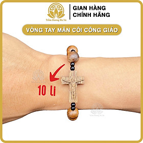 Vòng mân côi Công Giáo phong thủy 10 hạt trầm hương HÀ XÁ vòng đeo tay nam nữ may mắn tài lộc - 10mm - Mân côi