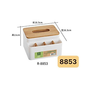 Mua Hộp Đựng Giấy Vuông Để Bàn Ăn 2 Ngăn Đựng Đồ Thông Minh Nắp Gỗ Decor