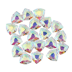 20pcs Sew On Glass Diamante Flatback Rhinestones 12mm for DIY Crafts Handicrafts Clothes Bag Shoes Decorations