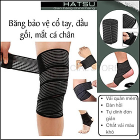 Hình ảnh Băng quấn bảo vệ cổ tay, đầu gối, mắt cá chân Hatsu, chơi thể thao | Loại tự dính, co giãn, sử dụng linh hoạt