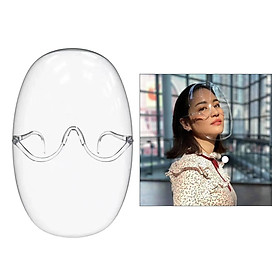 Face Shield w/ Glasses Frame Full Face Visor Clear Waterproof Dustproof