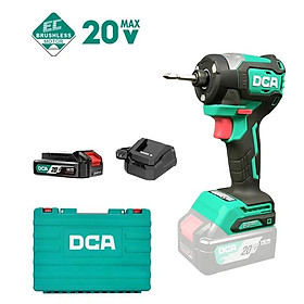 MÁY SIẾT VÍT KHÔNG CHỔI THAN DÙNG PIN 20VMAX/2AH SẠC 2A DCA ADPL208ADM - HÀNG CHÍNH HÃNG