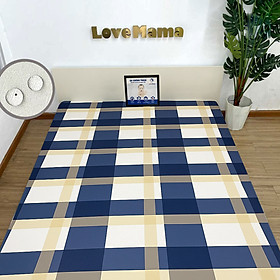 Ga chống thấm Cotton LoveMama chống thấm nước Họa tiết ô kẻ