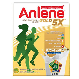 Sữa Bột Anlene Gold 5X Hương Vanilla (Hộp giấy 1200g)