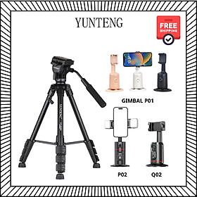 Mua Combo Tripod Yunteng VCT-691 và Gimbal xoay tự đông 360 độ - Phụ kiện kèm theo remote và kẹp điện thoại - Hàng chính hãng