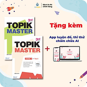 Sách TOPIK MASTER - Luyện đề TOPIK I + TOPIK II với Đề thi mẫu chuẩn cấu trúc, có chấm chữa chi tiết