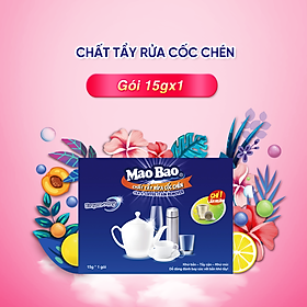 Chất Tẩy Rửa Cốc Chén Siêu Sáng Bóng Mao Bao 15g x1 gói