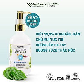 Gel Rửa Tay Khô Trầu Không Heebee's Khử Mùi, Sạch Khuẩn 99.99%, Dưỡng Ẩm 65/300ML