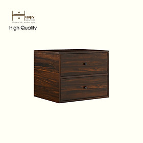 Mua HAPPY FURNITURE   ZACY - Táp đầu giường 2 ngăn kéo   THK_213   55cm x 45cm x 44cm DxRxC  Sản phẩm phổ thông