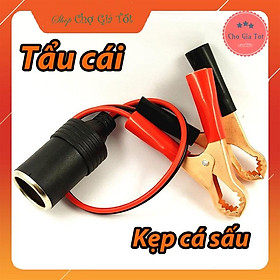 Đầu tẩu đuôi cái ô tô có kẹp bình ắc quy 12V-24V