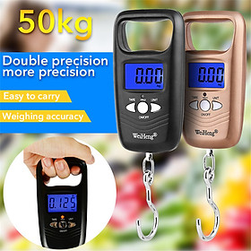 Mini Digital Scale For Fishing Luggage Portable Weighting Steelyard Electronic Hanging Hook Pocket Travel Scale 50kg/110lb