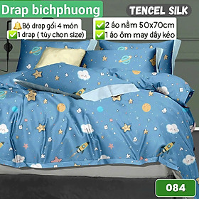  Bộ drap gối Tencel vải Hàn Quốc , đỉnh cao mát , mềm mại { drap và 3 áo gối