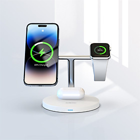 Mua Sạc Magnetic Duzzona W9 3-in-1 15W cho iPhone / Apple Watch / AirPods - Hàng Chính Hãng