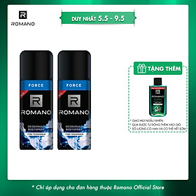 Combo 2 Xịt toàn thân Romano Force tươi mát năng động 150ml