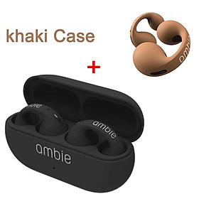 Đối với Chụp tai Ambie Sound Bông tai nâng cấp 1:1 Pro Tai nghe Bluetooth không dây TWS Móc tai Tai nghe dẫn truyền xương Tai nghe thể thao Màu sắc: Đen Vỏ Mocha