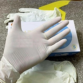 Hình ảnh Găng tay y tế latex có bột (dai, dày, chắc chắn)