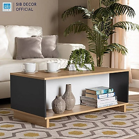 Mua Bàn Trà Phòng Khách Simple Màu Vân Gỗ Và Xám Thương Hiệu SIB Decor BT11