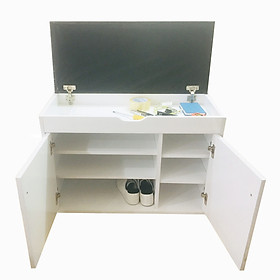 Tủ giày thông minh 3 trong 1 màu trắng