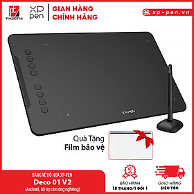 Hình ảnh Bảng Vẽ Điện Tử XP-Pen Deco 01 v2 Android 6.25x10 Inch Lực Nhấn 8192 Hỗ trợ Cảm Ứng Nghiêng (Kèm Găng Tay Họa Sĩ Và Miếng Film Bảo Vệ) - Hàng chính hãng