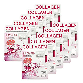 Bộ 10 Miếng Đắp Mặt Nạ Dabo Collagen Cao Cấp Hàn Quốc 8809351955081 (23g / Gói)