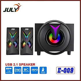 Mua Loa vi tính 2.1 AAP E009 LED (AUX  Bluetooth  USB  Thẻ nhớ  FM  Remote tặng kèm pin cmos) - JL
