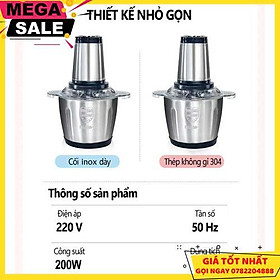 Mua Máy Xay Thịt Gia Đình Đa Năng 2 Lít - Tặng Kèm Móc Treo Đồ - Giao Hàng Toàn Quốc