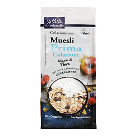 Ngũ cốc dinh dưỡng Muesli hạnh nhân hữu cơ Sottolestelle 350g Organic