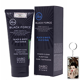 Sữa rửa mặt Nam Dabo Black Force Men Hàn Quốc 120ml Tặng Móc khoá