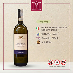 Rượu vang trắng Ý Granducato Vernaccia Di San Gimignano by Bersano 12.5% 750ml nhập khẩu - Hàng chính hãng