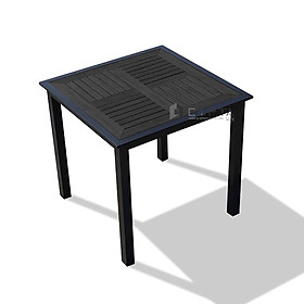 Mua Bàn cafe vuông 80cm ngoài trời TE2033-80A Nội thất Capta Bàn ăn nhà hàng sân vườn nhỏ gọn mặt gỗ nhựa chống thấm chân nhôm sơn tĩnh điện
