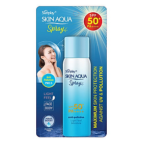 Xịt Chống Nắng Kháng Bụi Sunplay Skin Aqua Anti Pollution Spray SPF50+ Pa++++ 50g