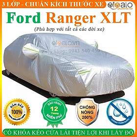 Bạt Phủ Ô Tô Ford Ranger XLT Cao Cấp 3 Lớp Chống Nắng Nóng Chống Nước Chống xước | OTOALO