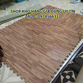 Thảm xốp vân gỗ 1 bộ 6 tấm kích thước 60x60x1cm