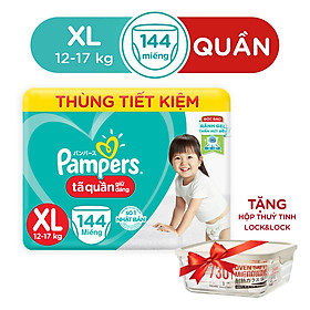 Thùng Tã Quần Pampers Giữ Dáng Megabox - Tặng Thố Lock & Lock 420ml