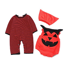 Bộ trang phục Halloween bí ngô cho bé gồm áo quần và nón-Size