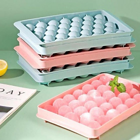 Mua Khay Làm Đá Bi Tròn Tủ Lạnh 33 Viên Có Nắp Đậy Khuôn Làm Đá Tiện Dụng