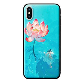 Ốp in cho iPhone XS MAX Thiếu Nữ Và Sen - Hàng chính hãng