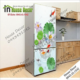 Miếng dán decal tủ lạnh 3D chất liệu cao cấp chống nước - Trang trí nhà cửa - Decor nhà - HÀNG BÁN CHẠY 1953429640