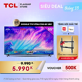 Google Tivi iFFALCON 4K 55inch 55U62 - Hàng chính hãng - Bảo hành 2 năm