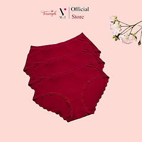 Set 3 Quần Lót Nữ Cotton Lụa Cạp Lưng Vừa Vicci QV.109 Mềm Mại, Êm Ái, Thấm Hút Mồ Hôi, Kháng Khuẩn Khử Mùi