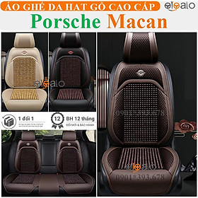 Áo trùm lót bọc ghế xe ô tô Porsche Macan da PU hạt gỗ tự nhiên CAO CẤP