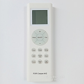 Remote máy lạnh CASPER A/C dài mặt trắng - Điều khiển máy lạnh CASPER - Remote điều hòa CASPER - Điều khiển điều hòa