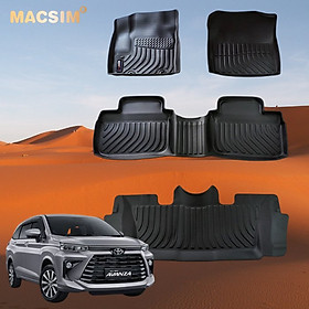 Thảm lót sàn xe ô tô Toyota Veloz/ Avanza 2022 Nhãn hiệu Macsim chất liệu nhựa TPE cao cấp màu đen