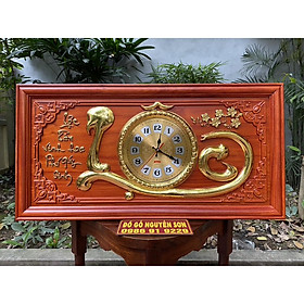 Mua Tranh đồng hồ gỗ hương kt 41x 81cm