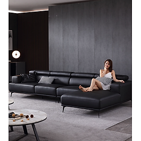 Mua Sofa da góc L đầu bật cao cấp Juno Sofa HDCT-14